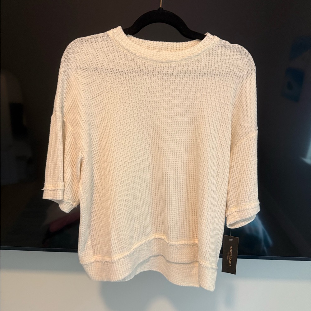 Project Social T Cream Short Sleeve Top